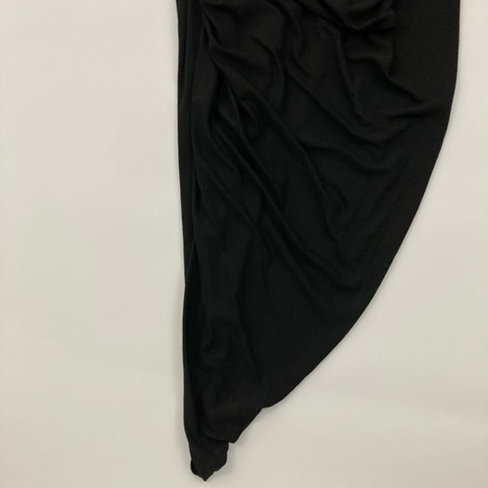 NWT Alexandre Vauthier Draped Halter Jersey Dress Size 36 Black Asymmetric - Picture 8 of 14